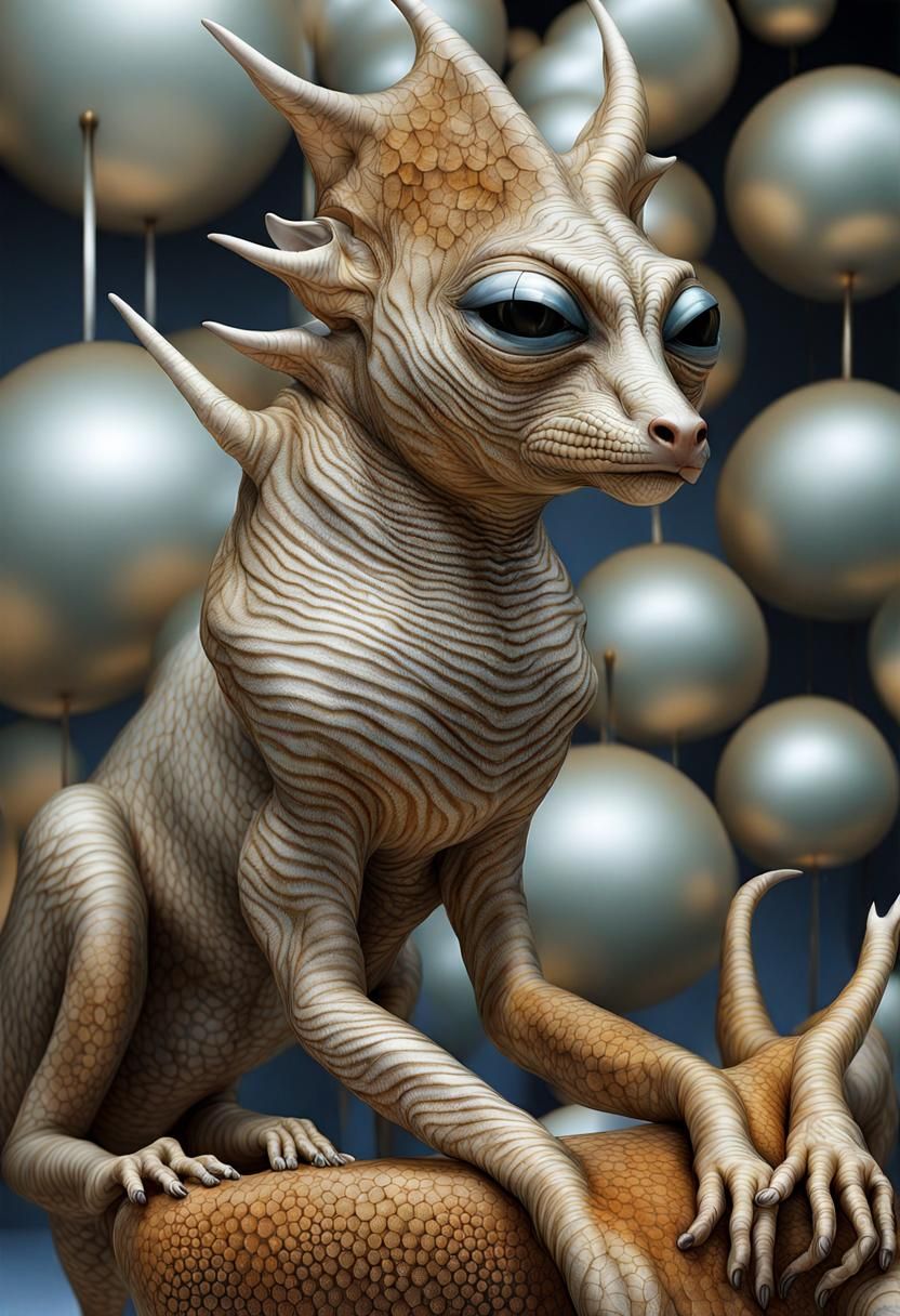 Exquisite Alien Lifeforms in Surreal Photorealistic Style