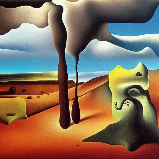 Surreal Autumn Scene in Salvador Dali Style