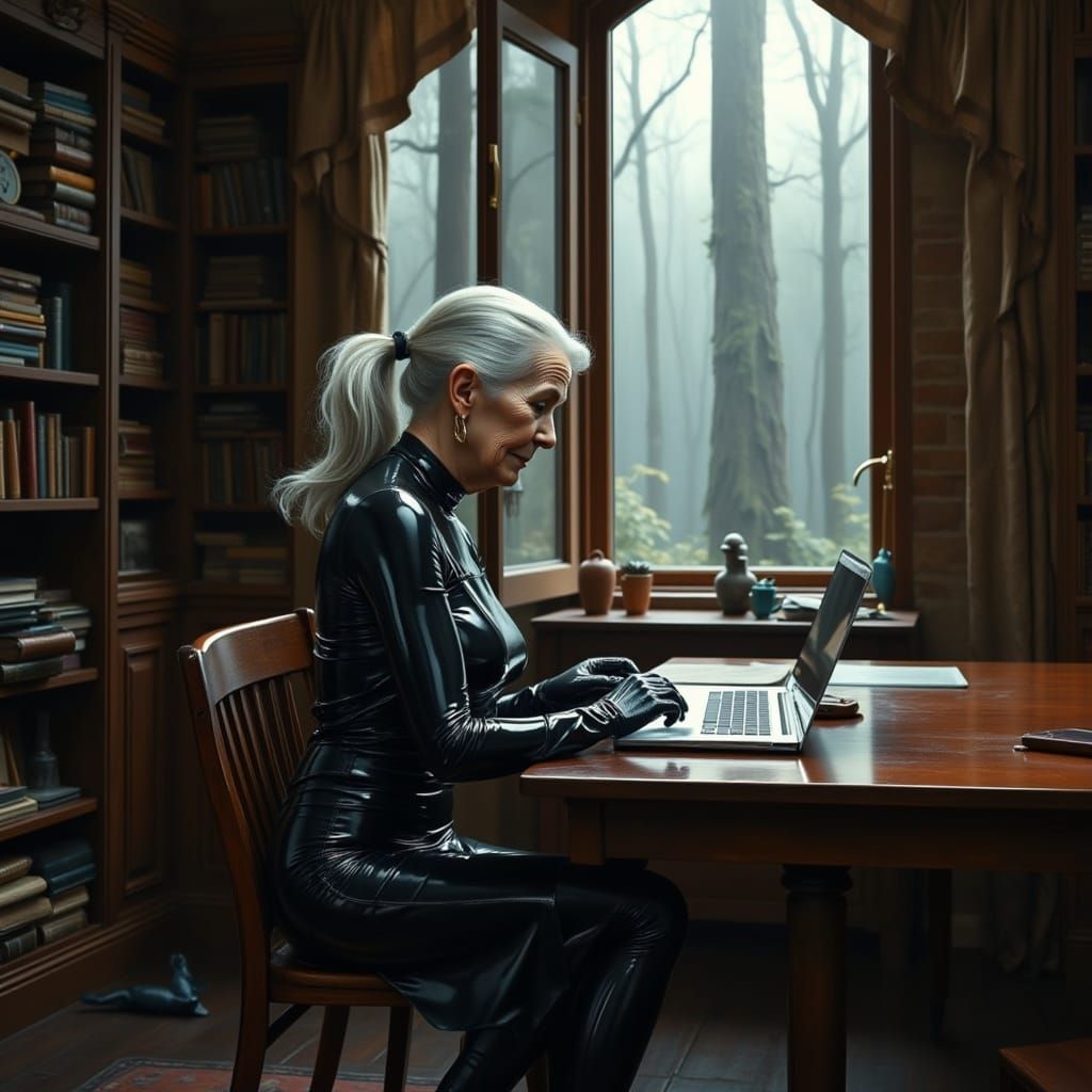 Thalia enters a page in her journal