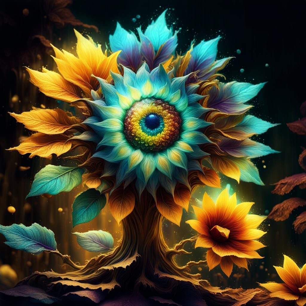 Vibrant Multicolored Person in Hyperrealistic Splash Art