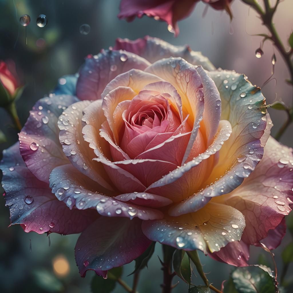 Rose Petal Unfurls: A Macro Art Nouveau Masterpiece