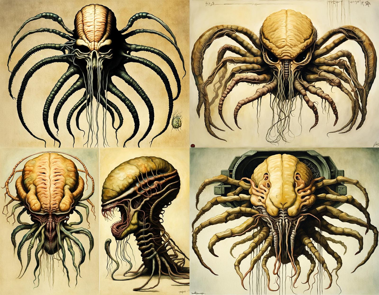 Monstrous Xenomorph Hybrid: A Surreal Horror