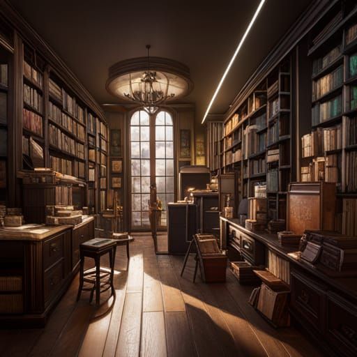 Enchanting Witch Finds Knowledge in Fantasy Bookstore