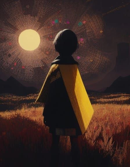 Boy Child in Paul Klee Style Digital Art