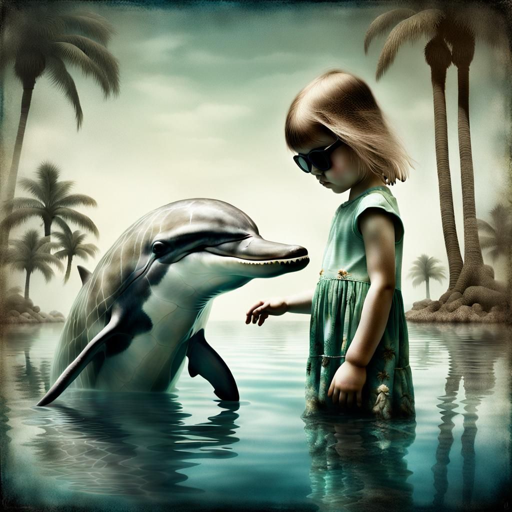 Girl's Eerie Dolphin Encounter in the Tropics