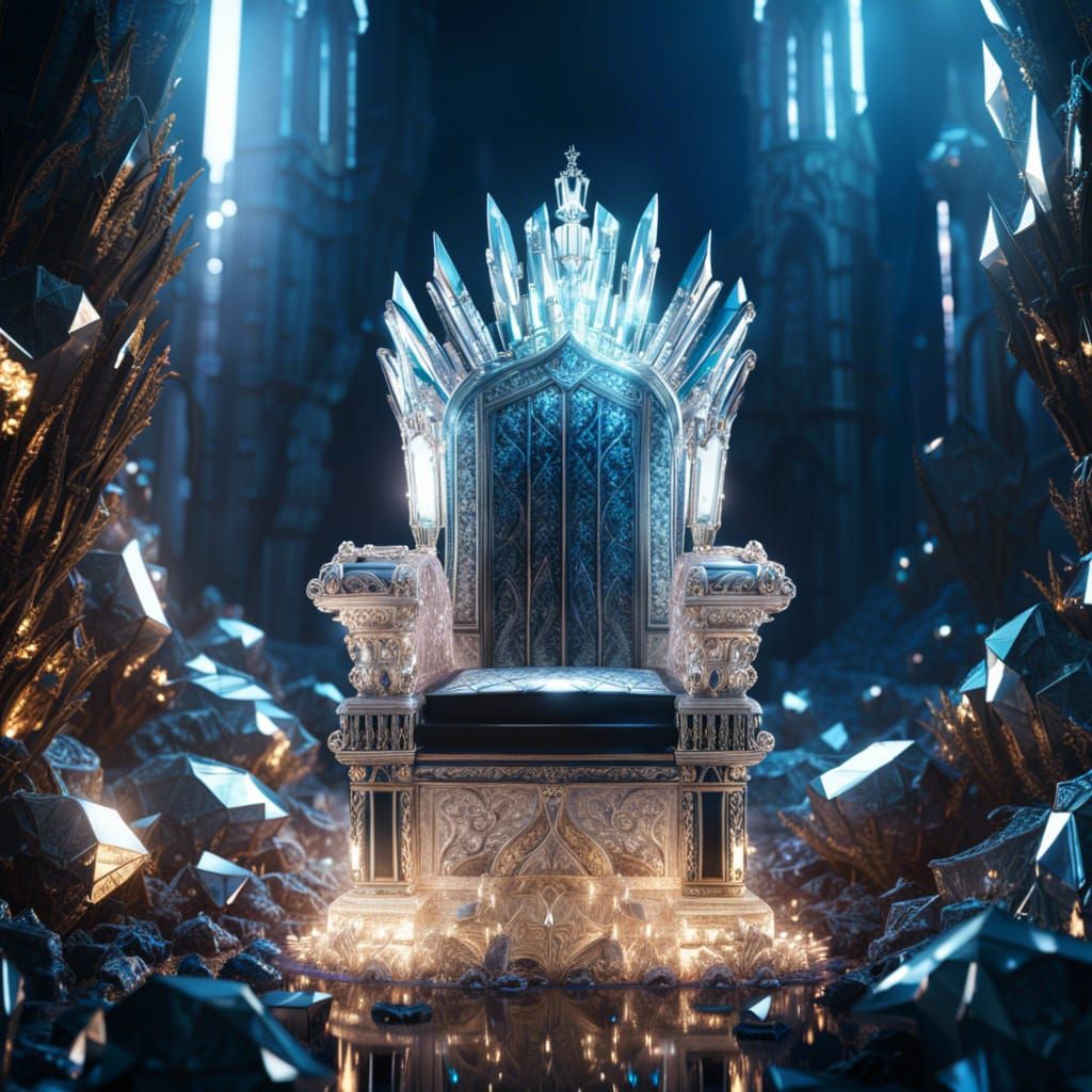 Fantasy King's Crystal Throne in 8K