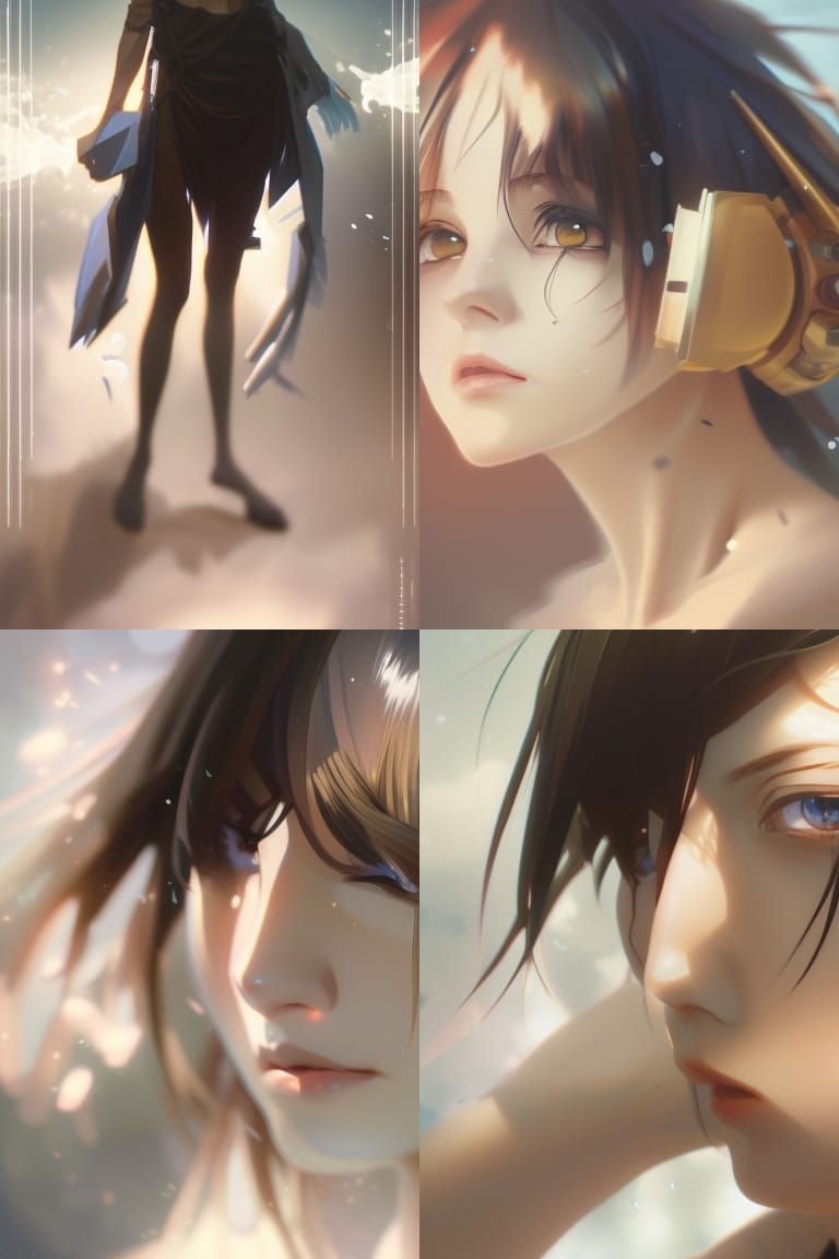 Anime Portrait Concept Art in Triadic Colors