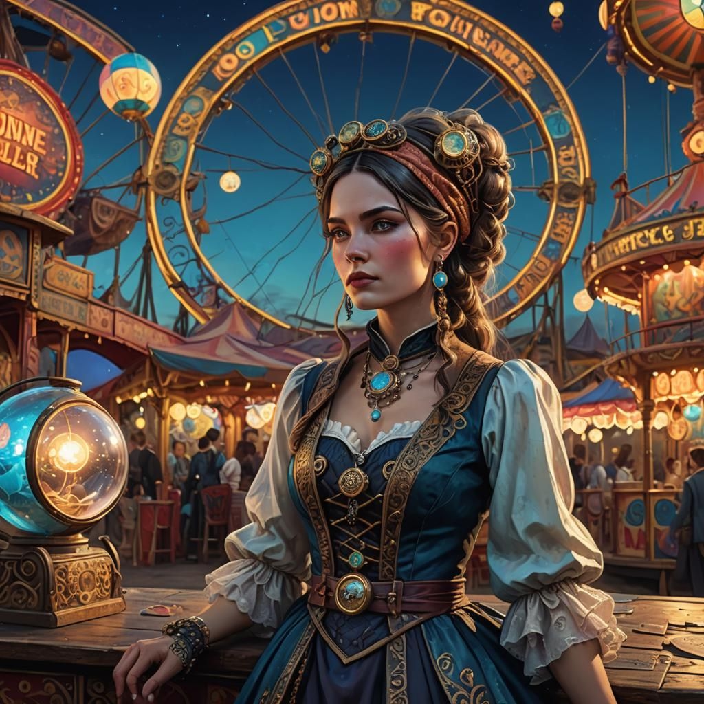 Steampunk Fortune Teller at Whimsical Funfair
