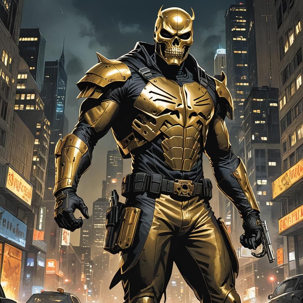 Vigilante Teen in Gotham: DC Comic Book Art