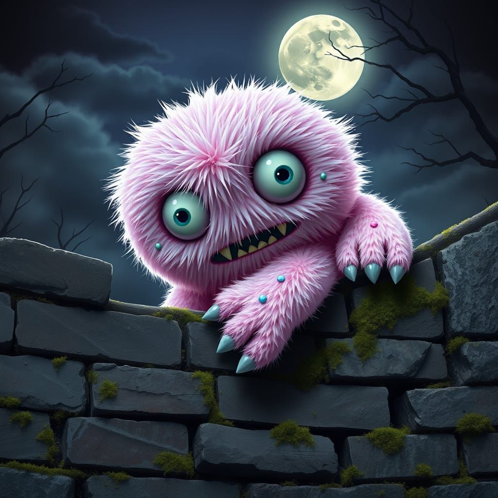 Hyper-Realistic Dark Fantasy Plushie Crawls Through Shadows