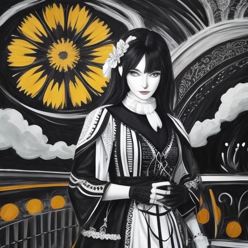 Abstract Black and White Image