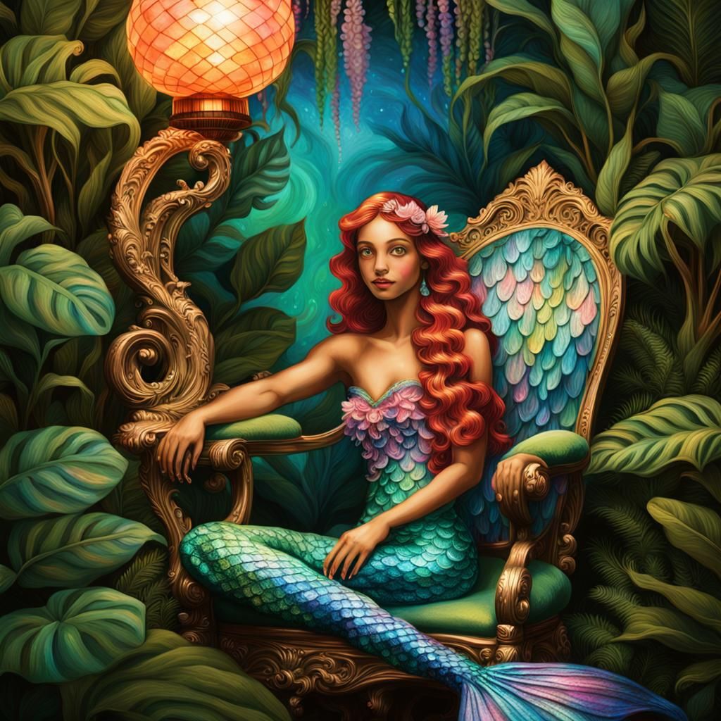 Enchanting Mermaid in Tropical Oasis