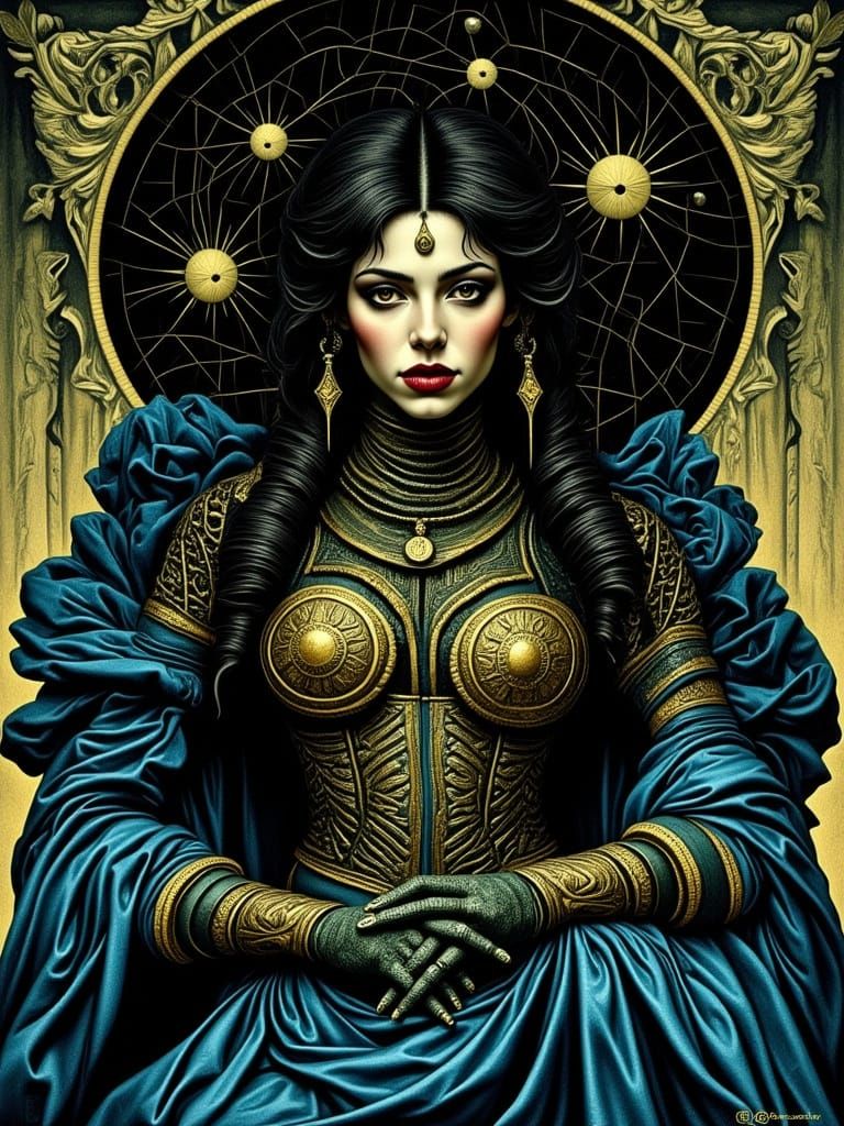 Bronze, Blue, and Green