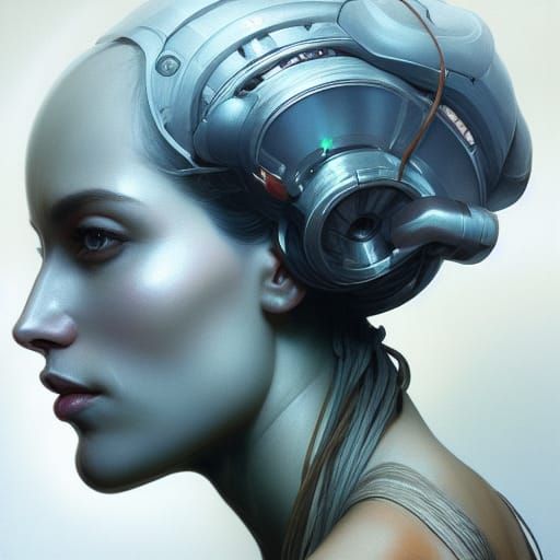 Sci-Fi Man Portrait in Hyperdetailed Style