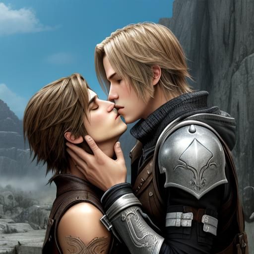 Romantic Kiss in Final Fantasy XIII Style
