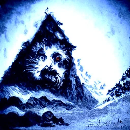 Mountain of Horror Faces: Gothic Art