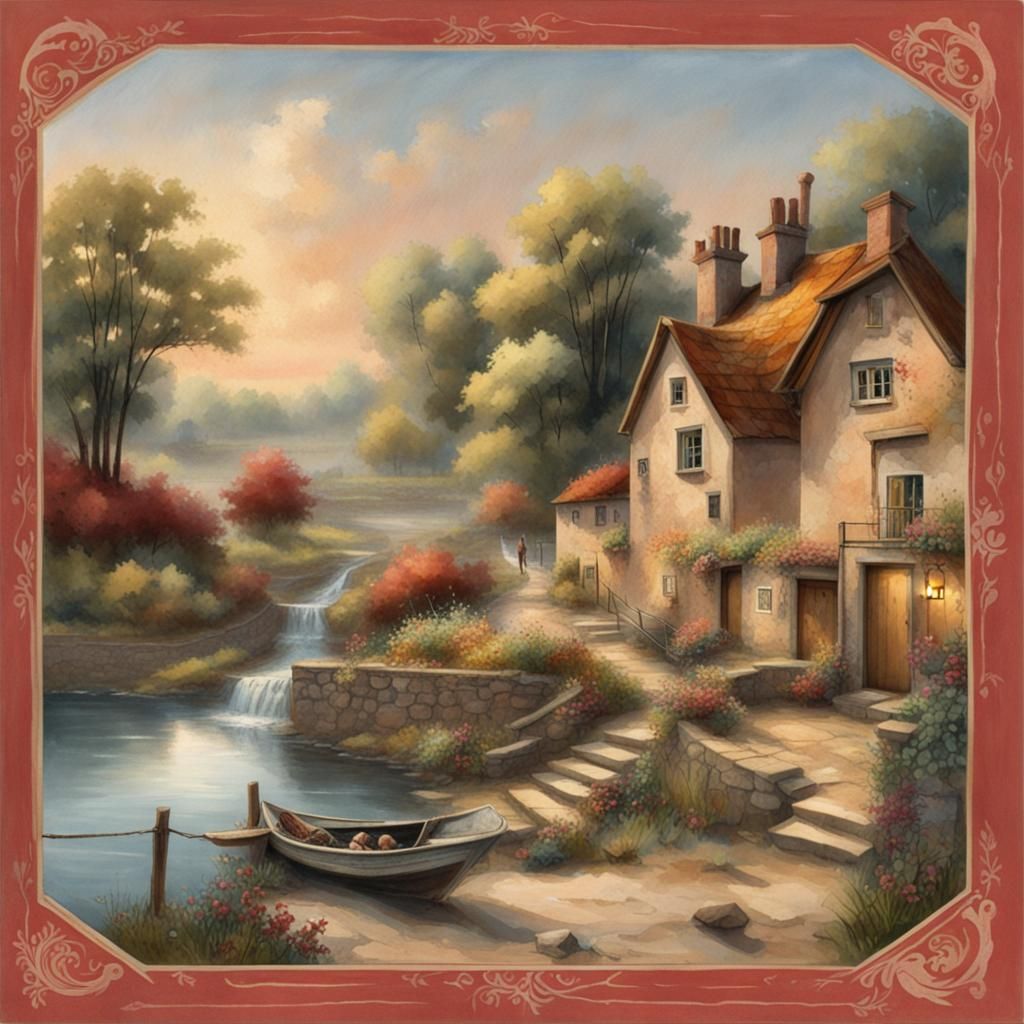 AI Generated Postcard Image