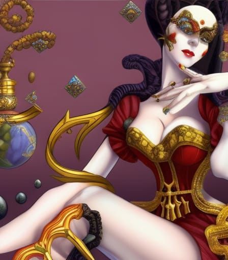 Alchemist in a Stained Glass Apothecary