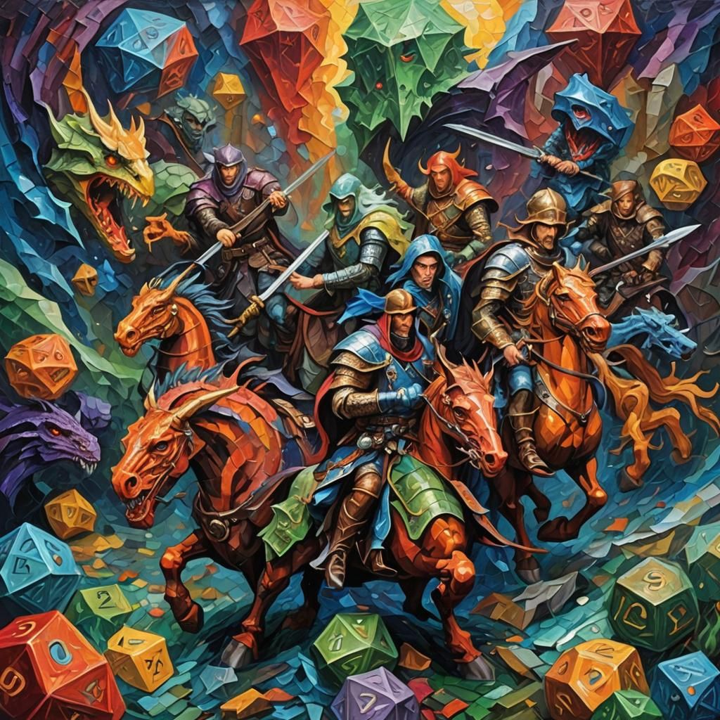 Dungeons & Dragons in Expressionist Oil Painting