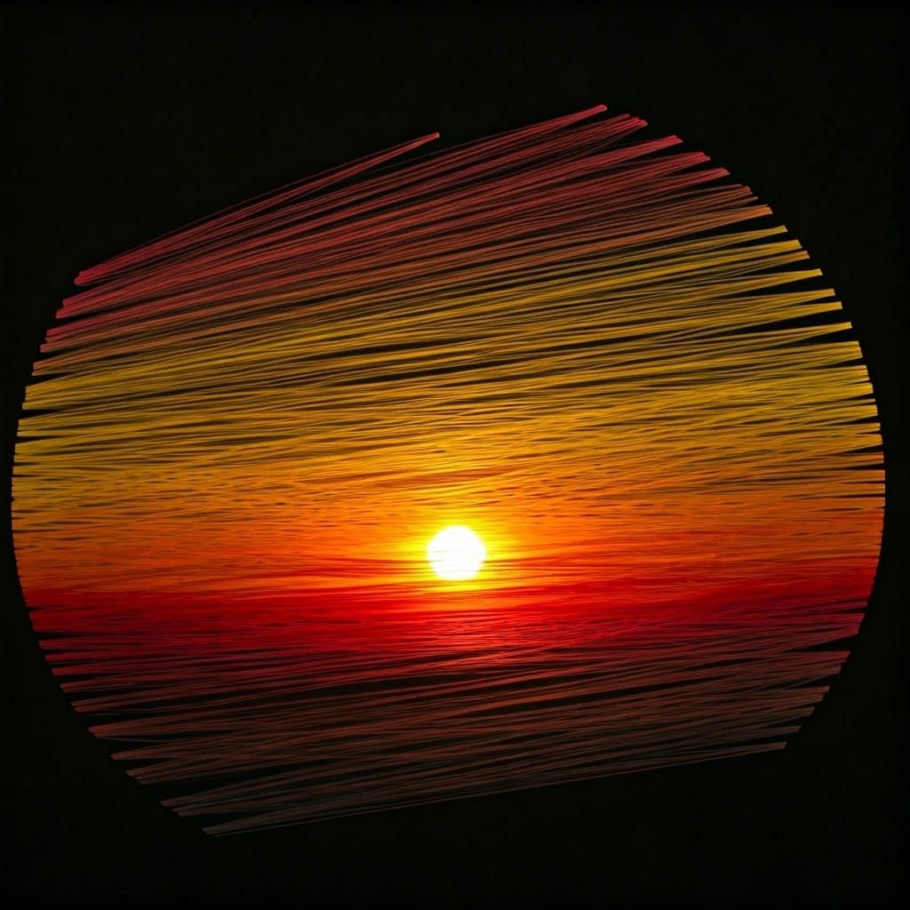 Macrame Sunset: A String Art Masterpiece