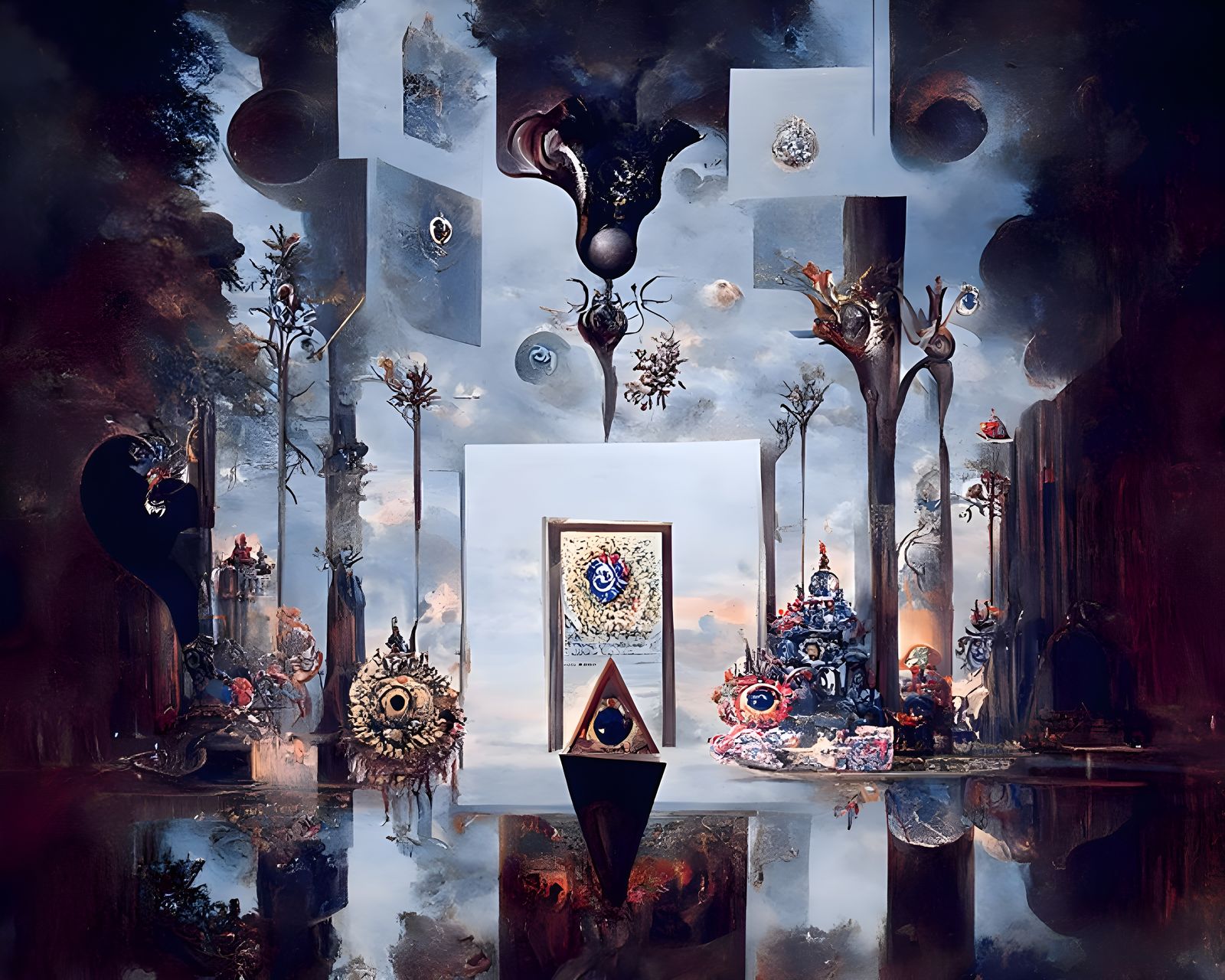 Psychedelic Symbolism in Detailed Surrealist Painting