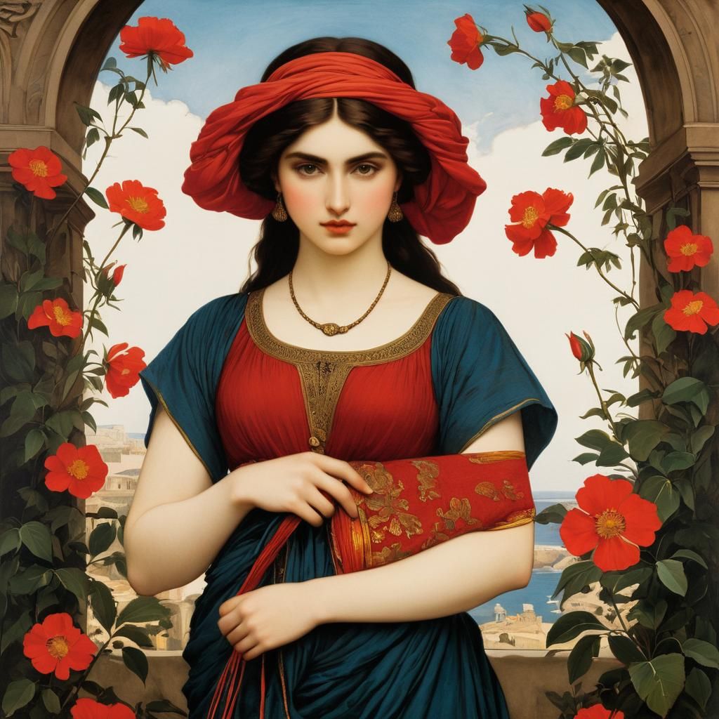 European Ink Print in Classical Style