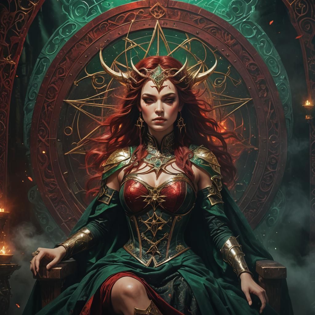 Goddess in Throne Room: Fantasy Concept Art