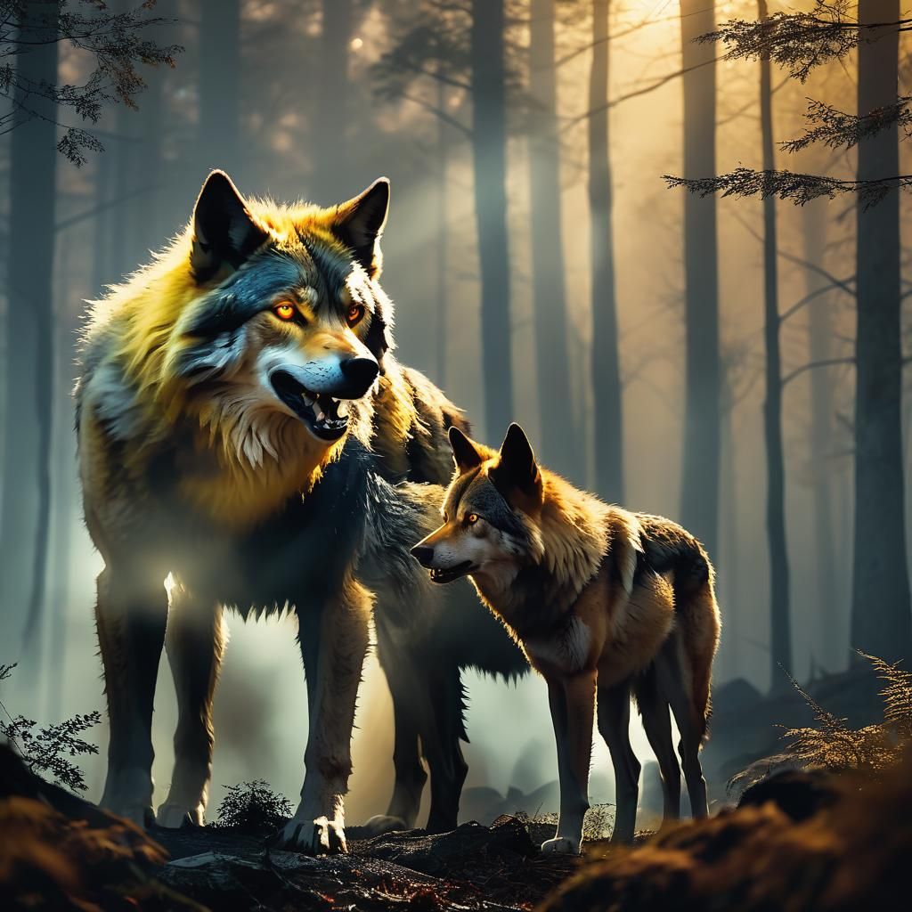 Teenage Werewolf Transformation in Misty Forest: Cinematic S...