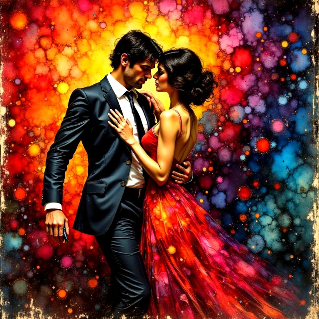 Pulp Fiction Movie Poster Reimagined with Impressionistic Fl...