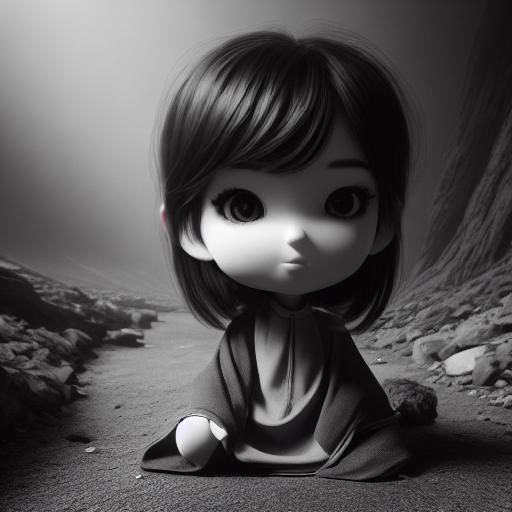 Monochrome Portrait with Cinematic Lighting and Sharp Focus