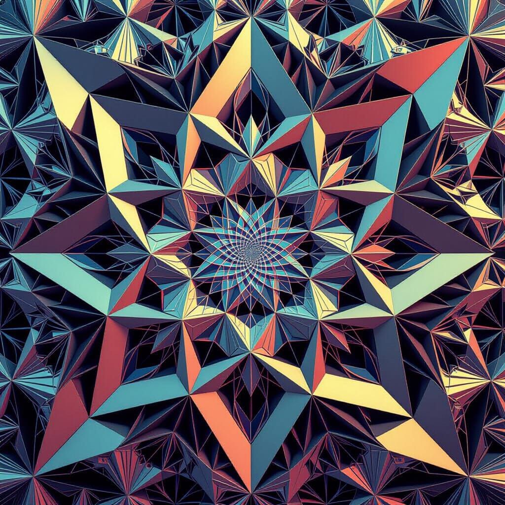 Intricate Fractal Geometry in 3D Render