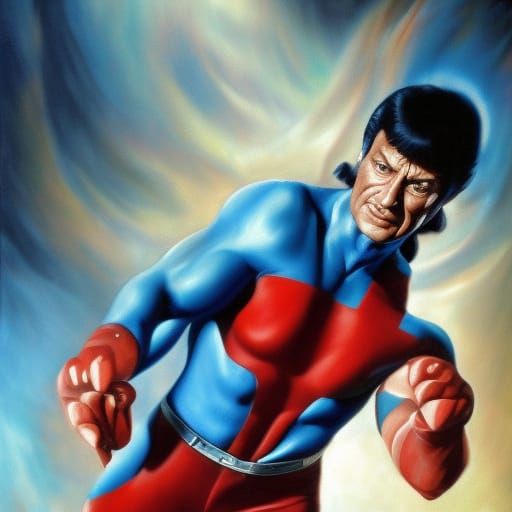 Stallone as Ultraman: Oil Painting Portrait