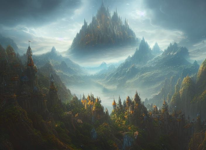 Fantasy Kingdom in the Sky: Digital Matte Painting