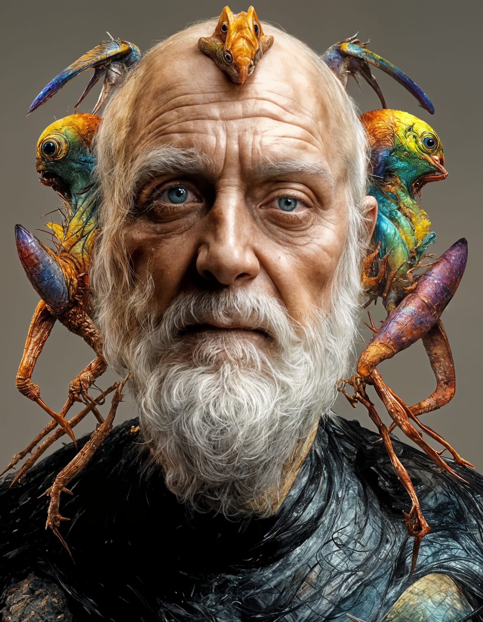 Exotic Creatures in Hyperreal Iridescent Chromatic Style