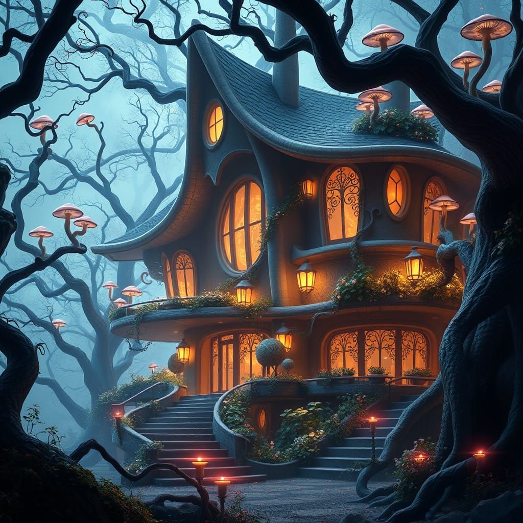 Surreal Modern Mansion Reclaimed by Nature