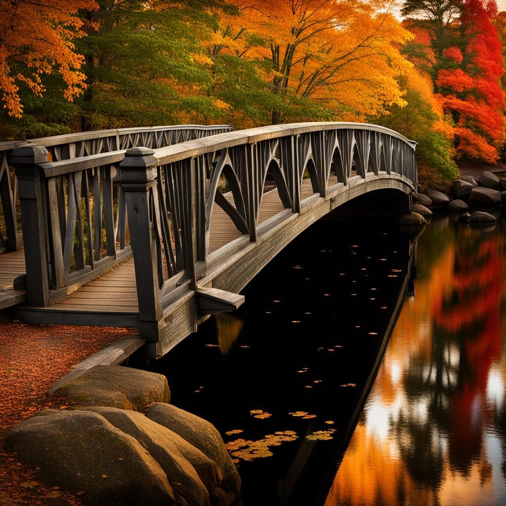 Old North Bridge in Autumn Colors