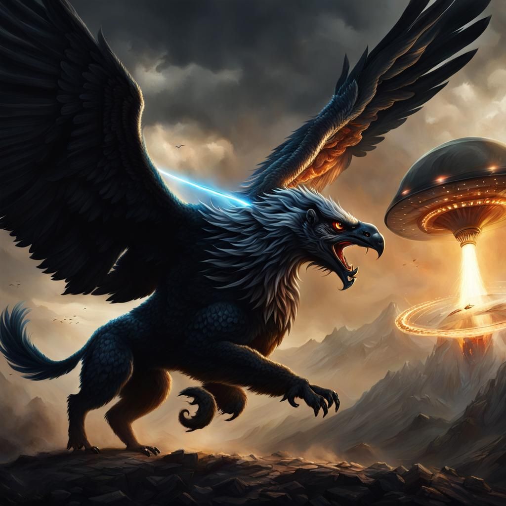 Griffin vs UFO: Epic Dark Battle