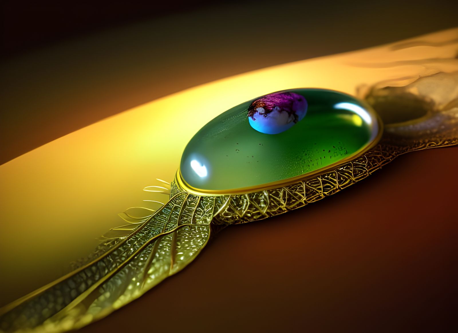 Translucent Ovoids with God Rays and Particle Effects