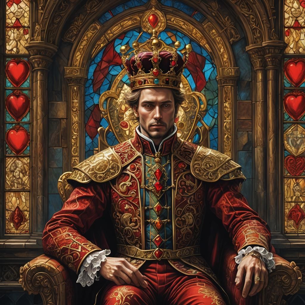 King of Hearts in Baroque Castle Hall