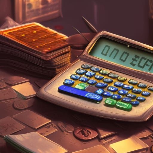 Dog Eats Calculator: Detailed Matte Painting
