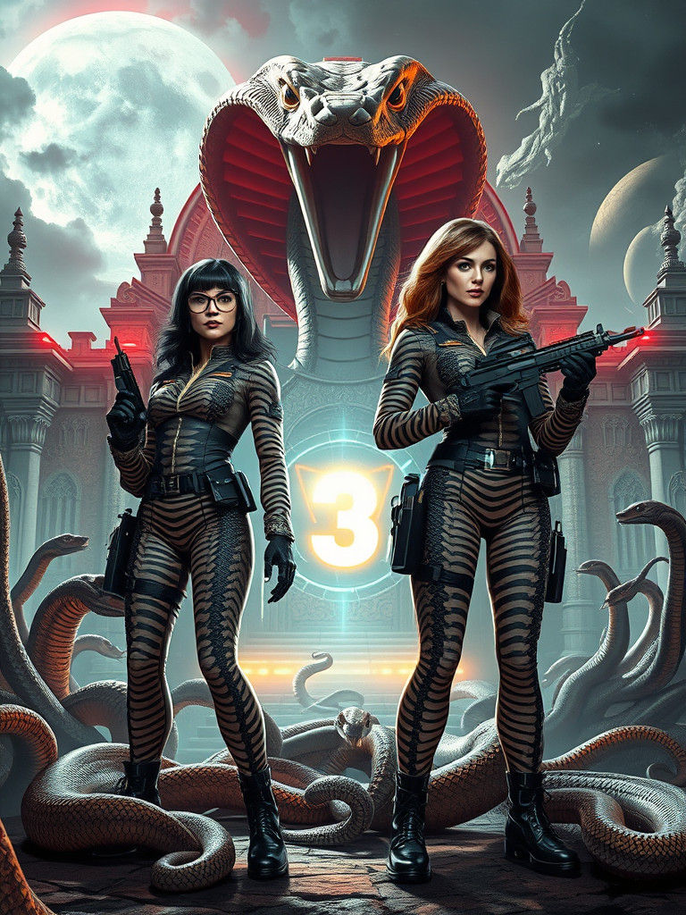 Cyberpunk Cobra Temple with Temporal Police