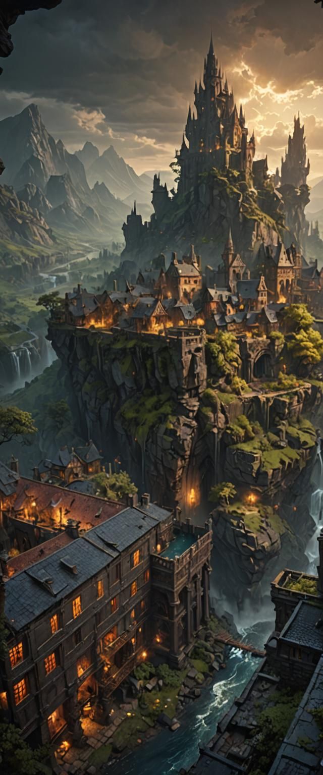 Dark Fantasy Landscape Masterpiece in 8K