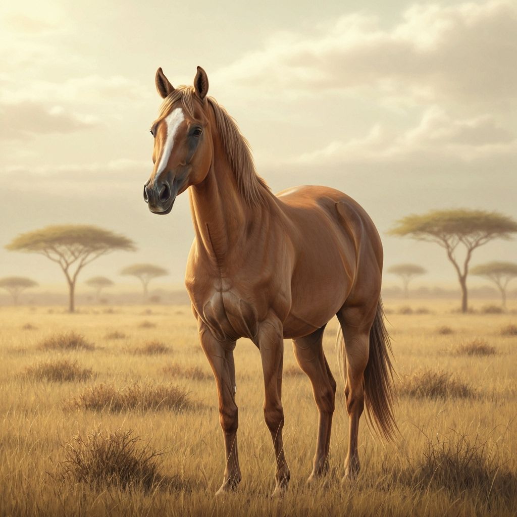 Hippo in Savanna with Golden Light