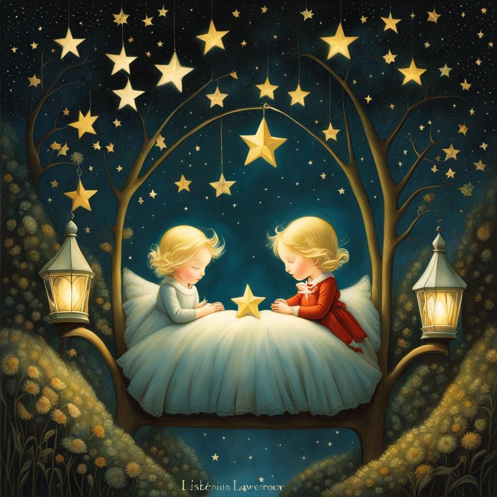 Twinkle Little Star Nursery Rhyme Illustration