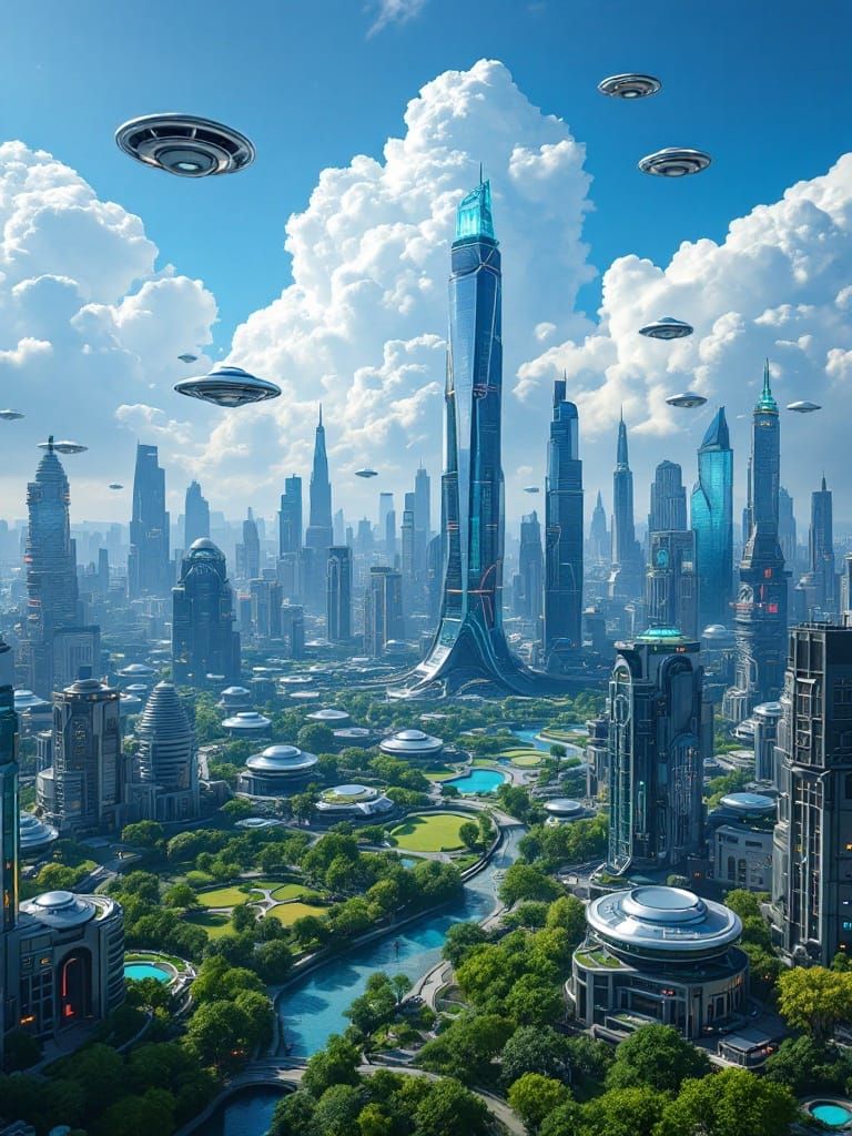 Cyberpunk Metropolis in Hyperrealistic Detail