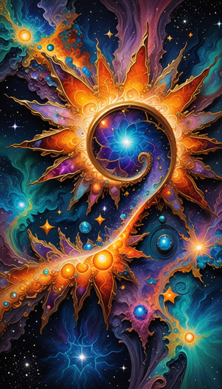 Celestial Harmony in Iridescent Splendor