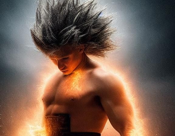 A real beautiful super saiyan with aura