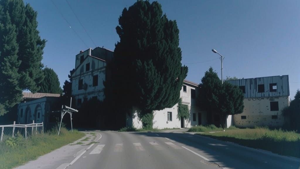 Eerie Abandoned Place in a State of Liminal Transition