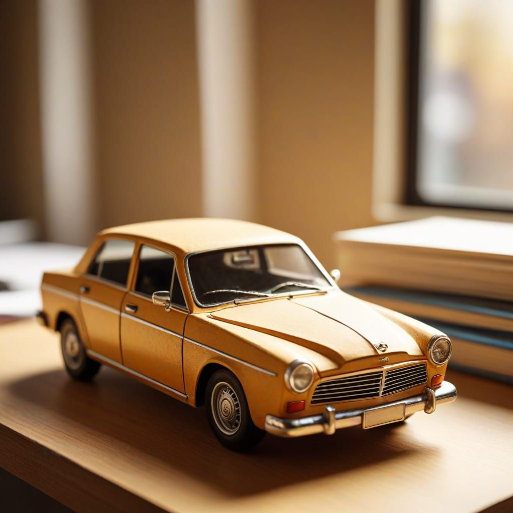 Paper Car Concept Art Still Life