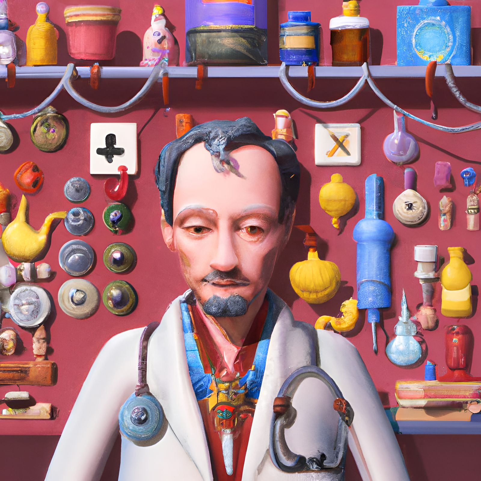 Doctor in Biolab, Studio Ghibli Style